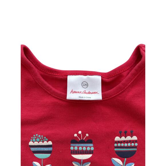 Hanna Andersson Sugar Glitter Art Tee Size 6-7 - Picture 4 of 4